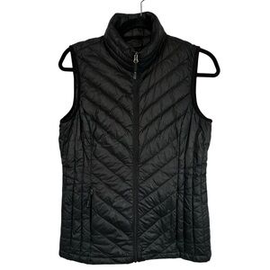 32 Degrees Black Quilted Down Puffer Vest Sleeveless Lightweight Layer Women S